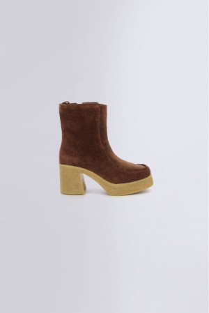 Dámské Boty Kickers Kick Celest Boots Læder Hnědé | 54987-WLXT