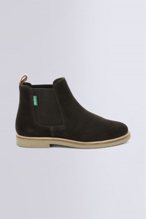 Dámské Boty Kickers Tyga Dark Boots Læder Hnědé | 31429-ZXUO