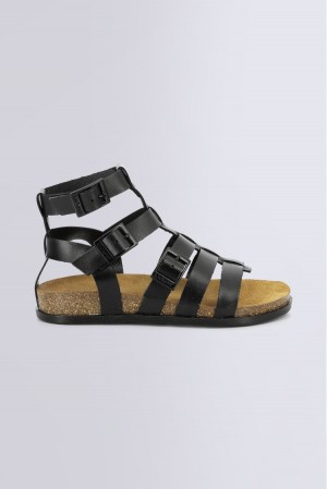 Dámské Sandály Kickers Kick Alexa Sandal Læder Černé | 50341-NRYA