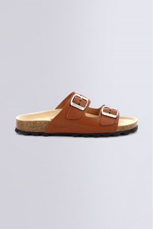 Dámské Sandály Kickers Kick Elk Light Sandal Læder Hnědé | 04781-AVYM