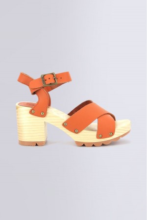 Dámské Sandály Kickers Kick Wise Other Sandal Læder Oranžové | 45619-YDXB