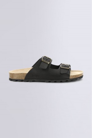 Pánské Sandály Kickers Kick Elk Sandal Læder Černé | 30849-WBZG