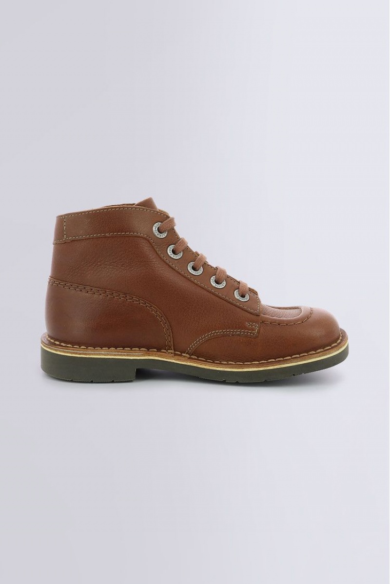 Dámské Boty Kickers Kick Col Low Boots Læder Camel | 36192-YTCM