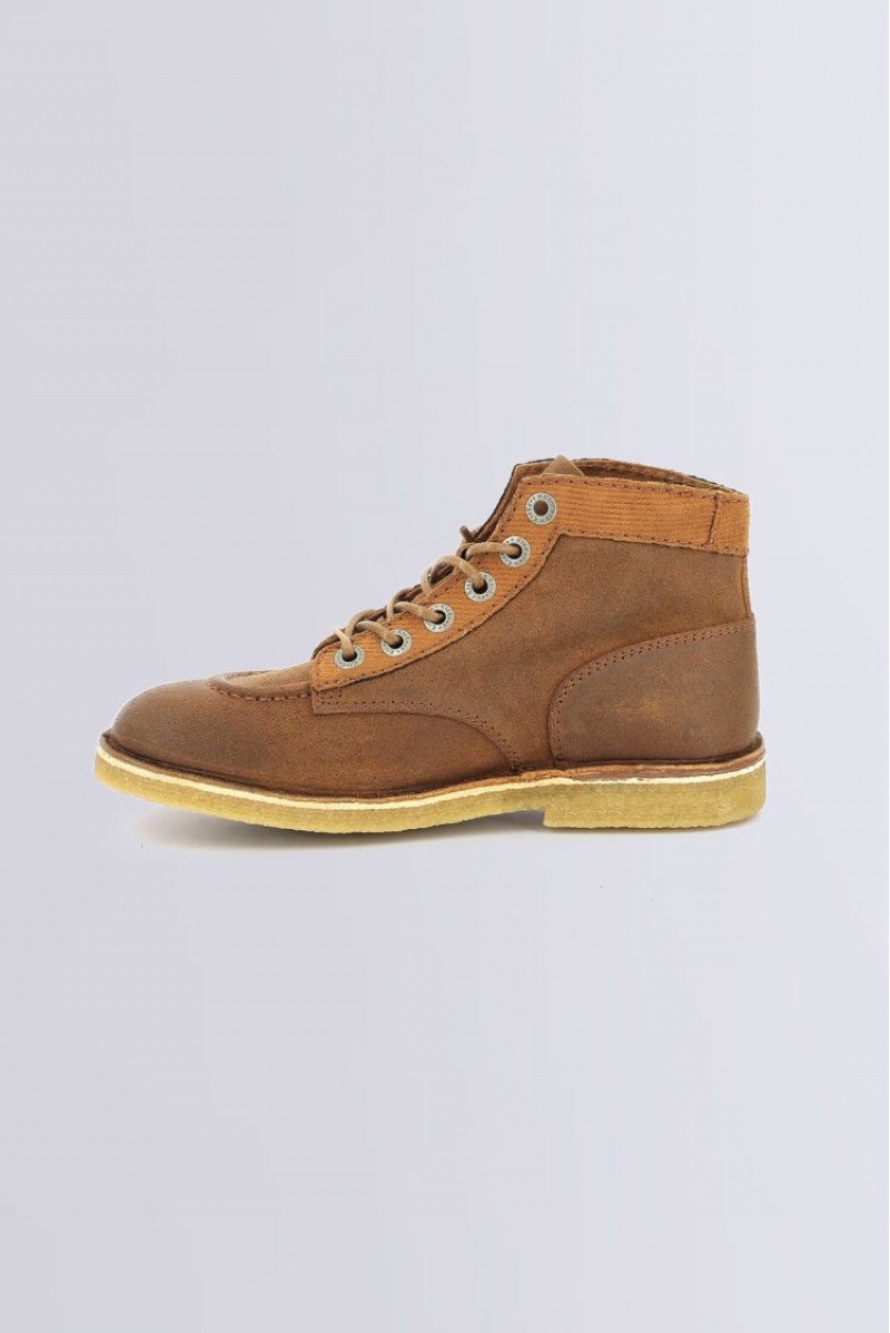 Dámské Boty Kickers Kick Legend Cognac Low Boots Læder Hnědé | 79430-ERKZ