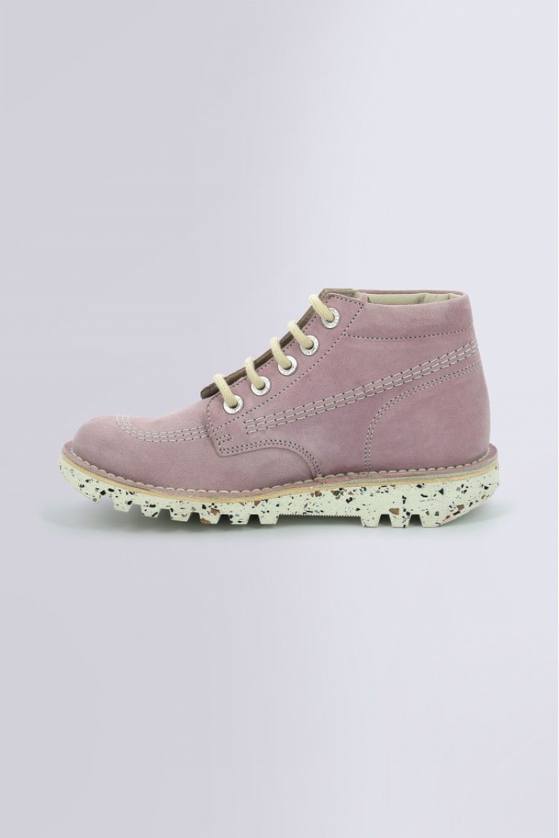 Dámské Boty Kickers Neorallye Lilac Low Boots Læder Fialové | 45907-XOSK