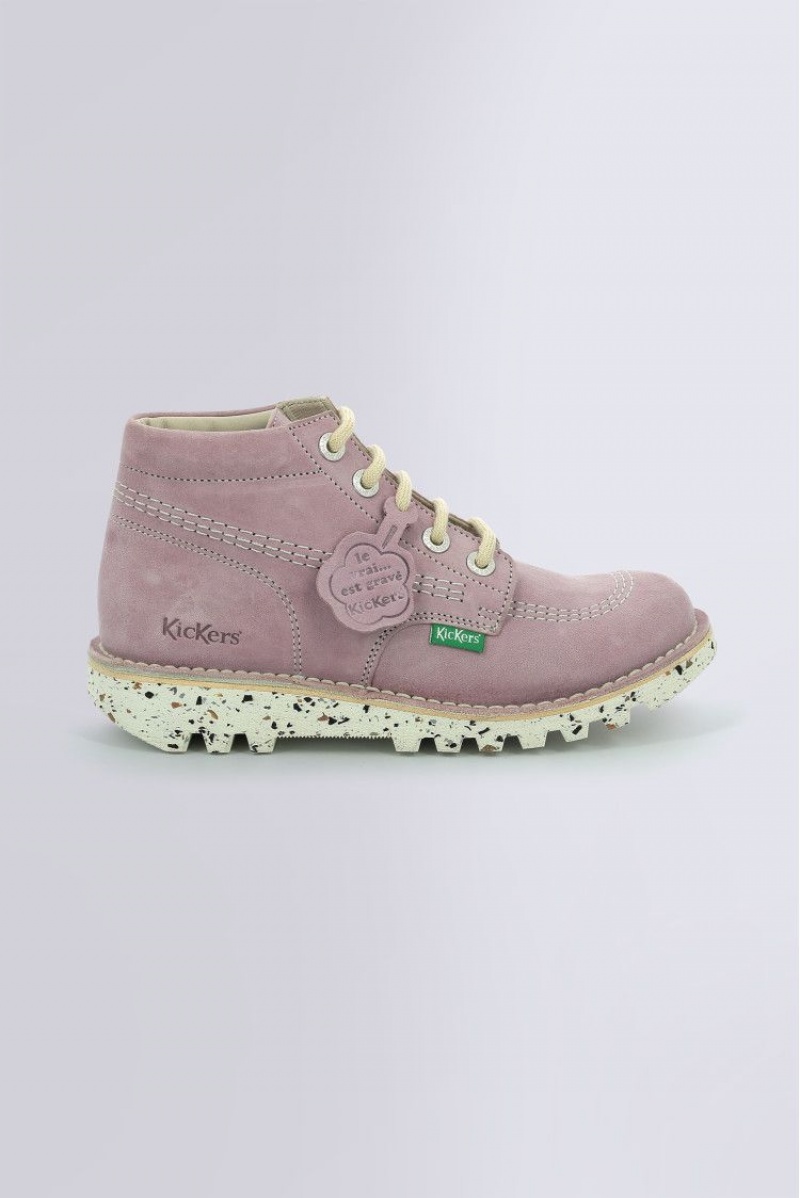 Dámské Boty Kickers Neorallye Lilac Low Boots Læder Fialové | 45907-XOSK