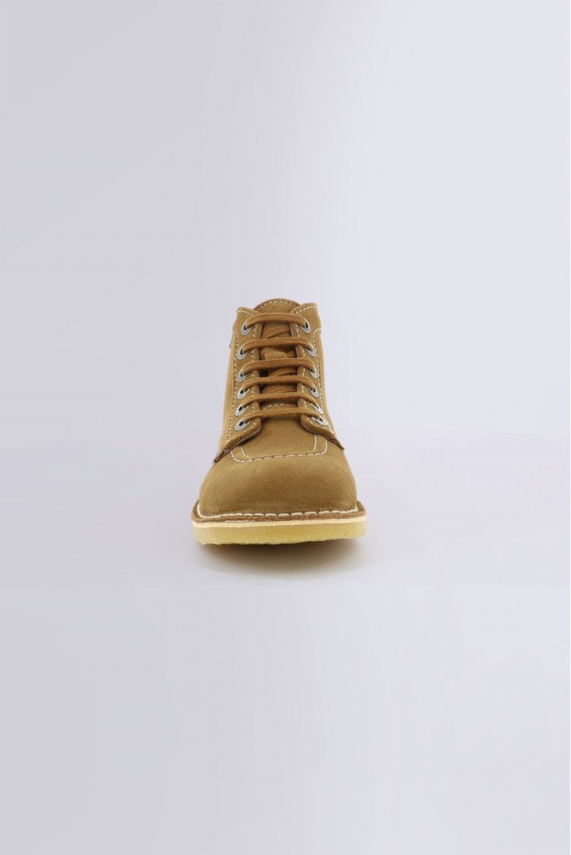 Dámské Boty Kickers Orilegend Perm Low Boots Læder Camel | 05123-ZQOG