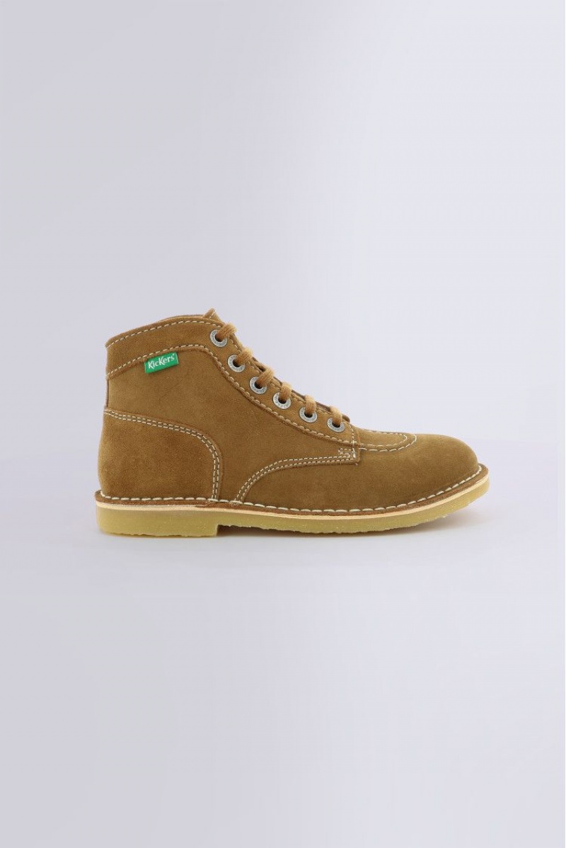 Dámské Boty Kickers Orilegend Perm Low Boots Læder Camel | 05123-ZQOG