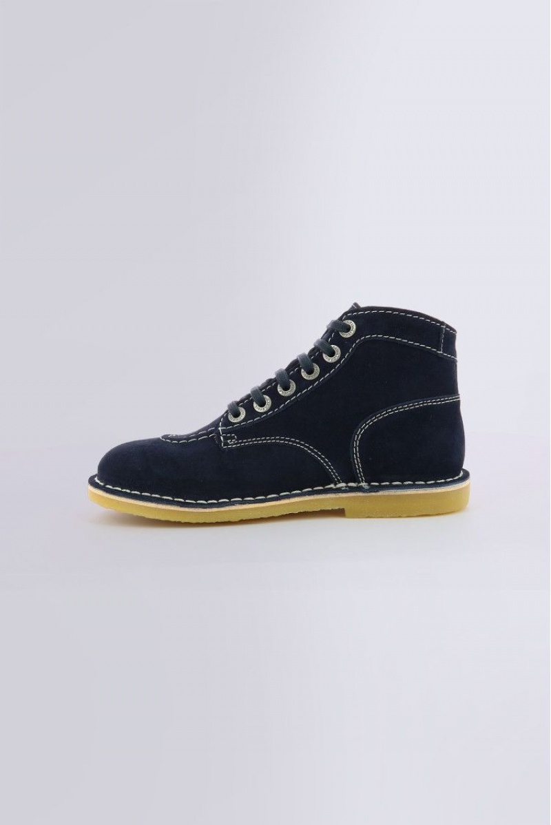 Dámské Boty Kickers Orilegend Perm Low Boots Læder Tmavě Blankyt | 20413-LACX