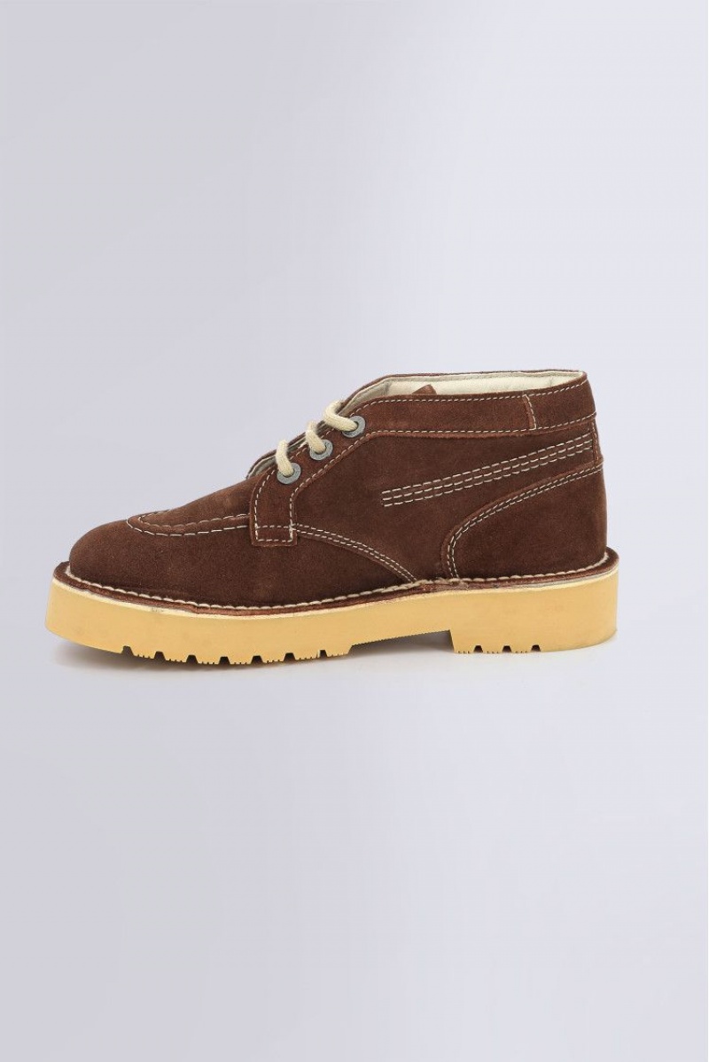 Dámské Derby Boty Kickers Daltrey Chuck Cuivre Low Boots Læder Hnědé | 02673-AQZV