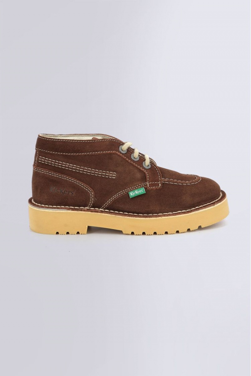 Dámské Derby Boty Kickers Daltrey Chuck Cuivre Low Boots Læder Hnědé | 02673-AQZV