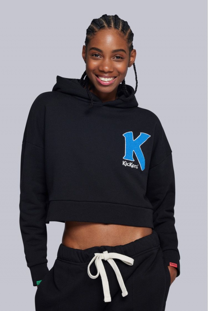 Dámské Mikina Kickers Hoodie Sweat Bavlněné Černé | 94581-THSB