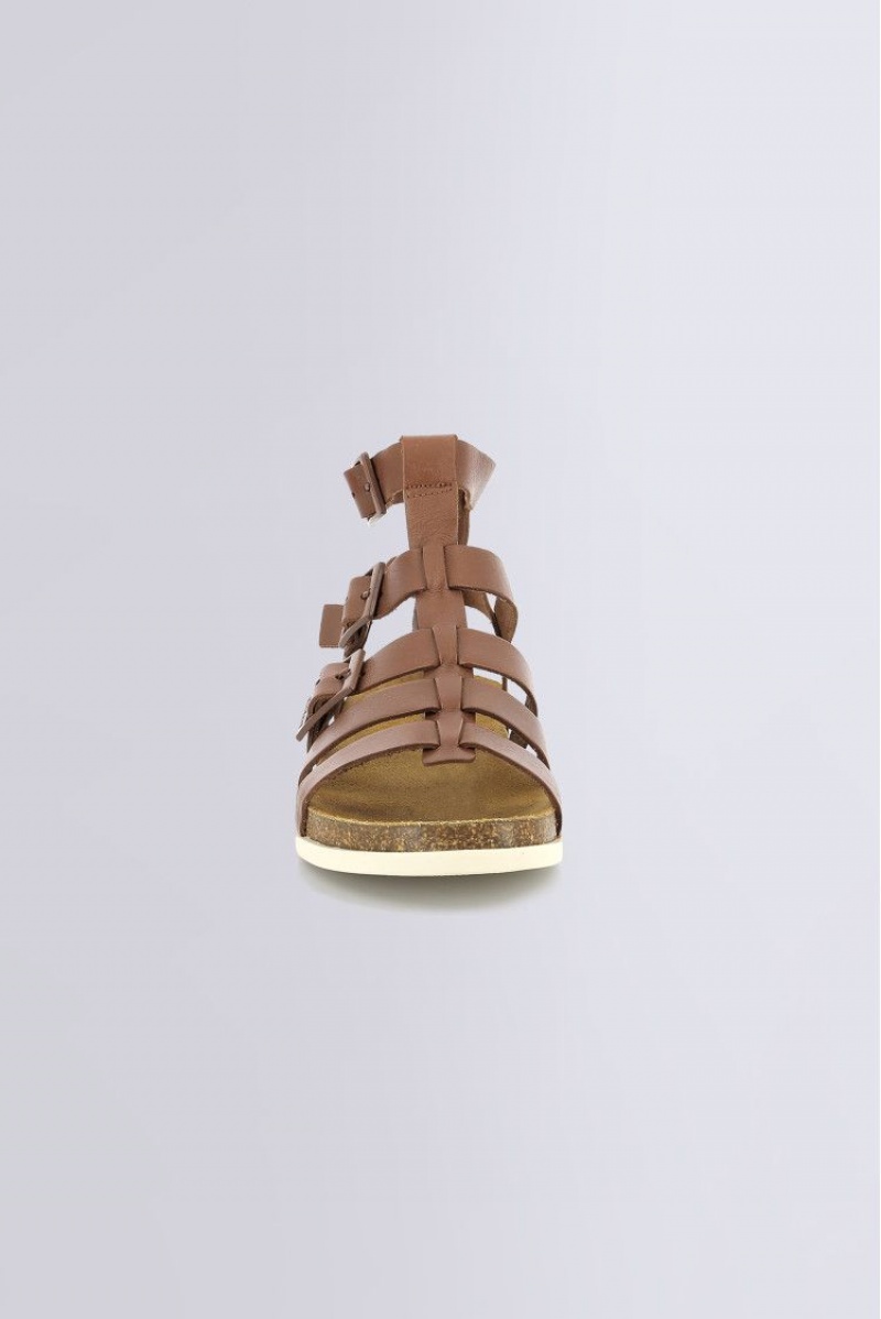 Dámské Sandály Kickers Kick Alexa Light Sandal Læder Hnědé | 56102-TBIF