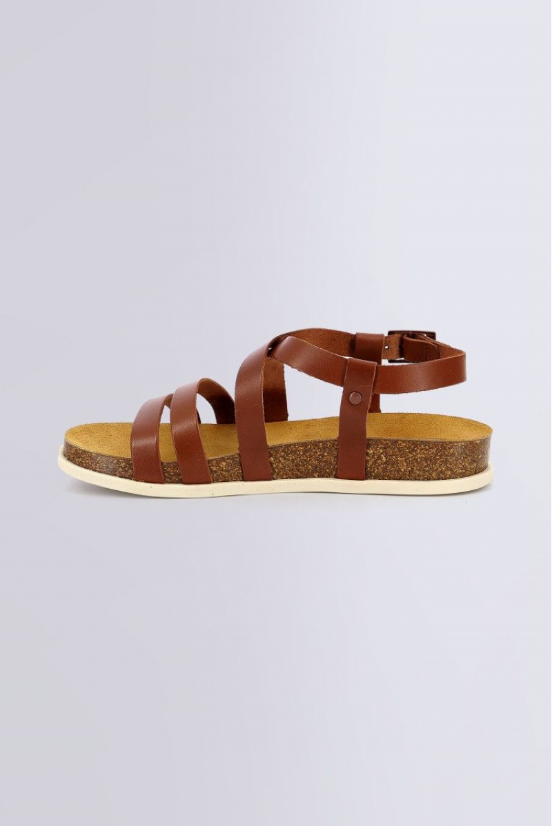 Dámské Sandály Kickers Kick Alice Light Sandal Læder Hnědé | 30786-NJLG