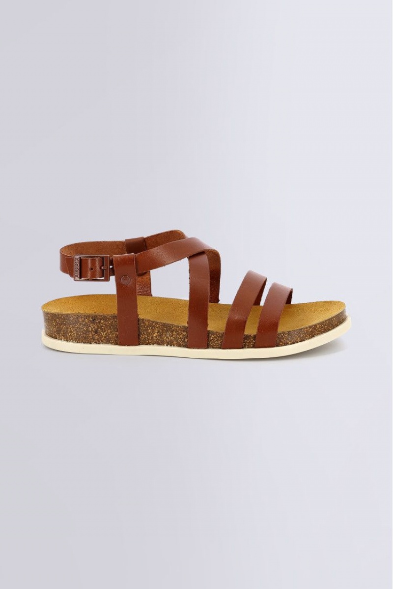 Dámské Sandály Kickers Kick Alice Light Sandal Læder Hnědé | 30786-NJLG