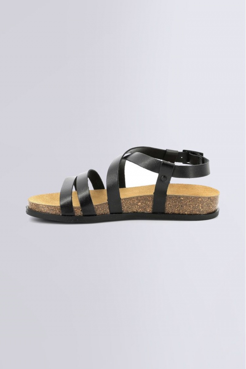 Dámské Sandály Kickers Kick Alice Sandal Læder Černé | 95264-JSXQ