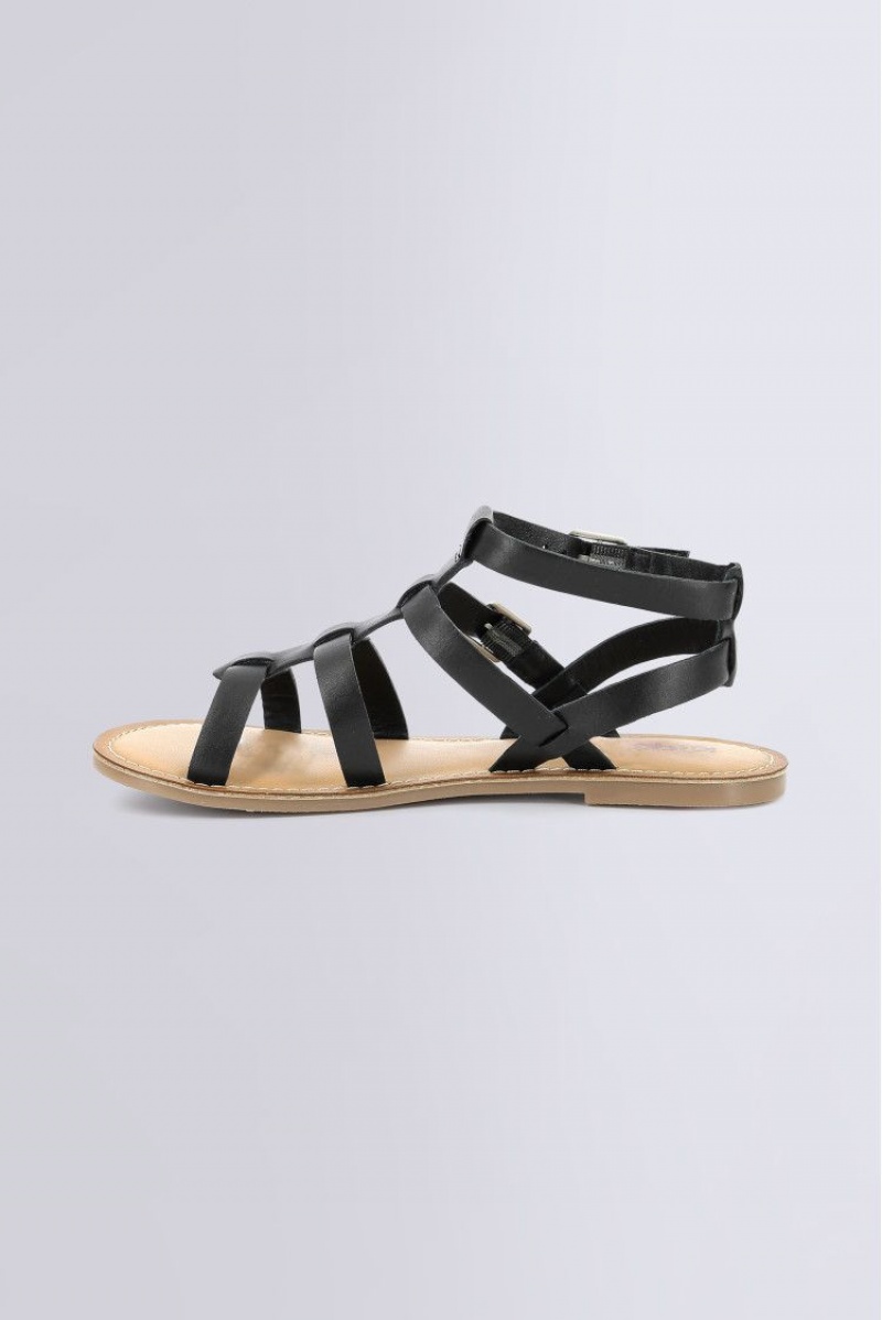 Dámské Sandály Kickers Kick Dazed Sandal Læder Černé | 58312-SNGZ