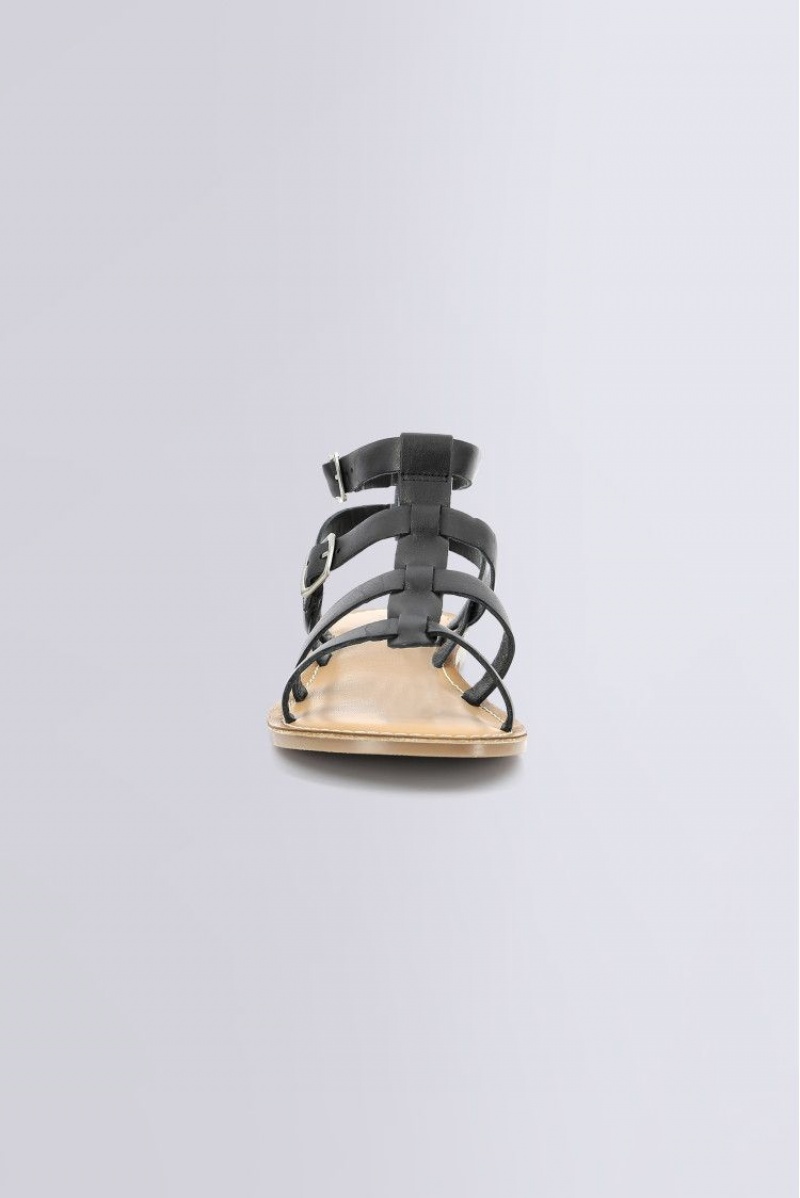 Dámské Sandály Kickers Kick Dazed Sandal Læder Černé | 58312-SNGZ