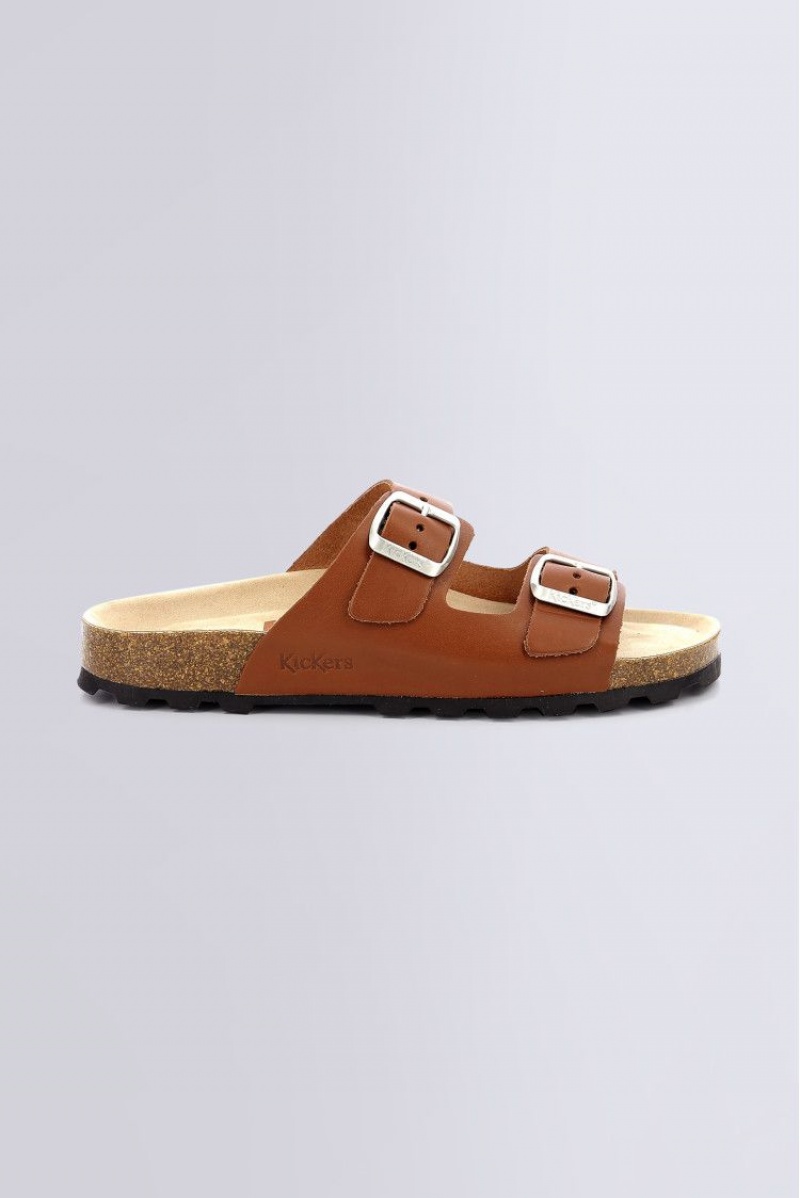 Dámské Sandály Kickers Kick Elk Light Sandal Læder Hnědé | 04781-AVYM