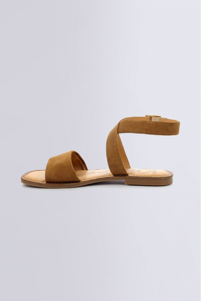 Dámské Sandály Kickers Kick Gimik Sandal Læder Camel | 24587-MPYO