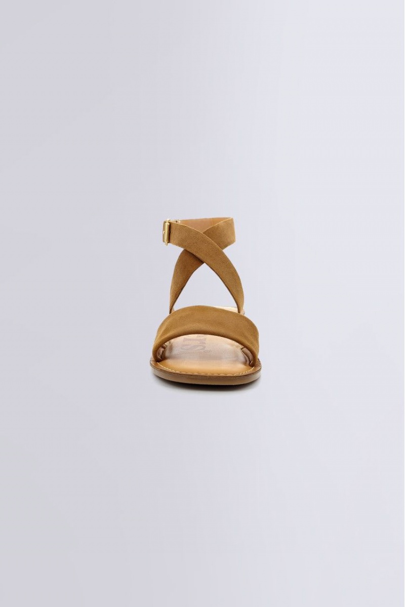 Dámské Sandály Kickers Kick Gimik Sandal Læder Camel | 24587-MPYO