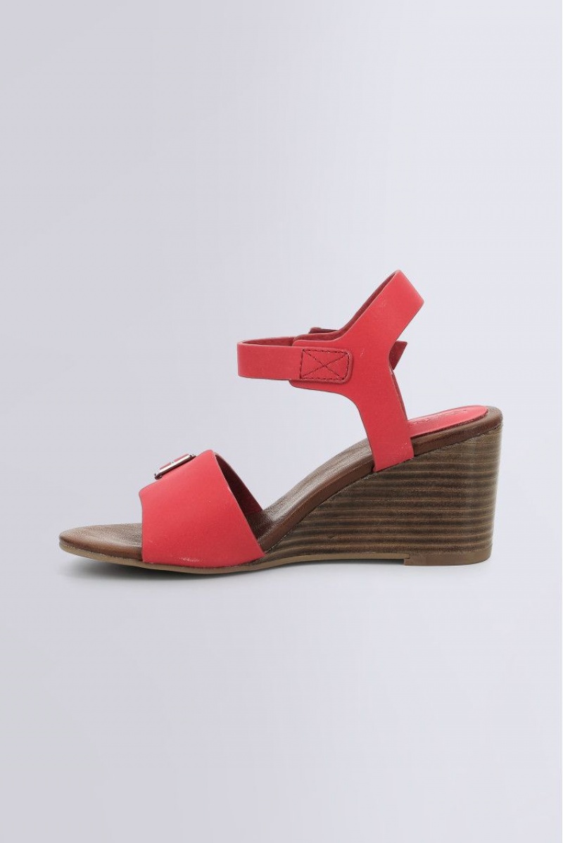 Dámské Sandály Kickers Kick Vodou Sandal Læder Červené | 72340-UXBT