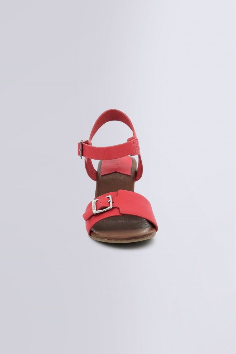 Dámské Sandály Kickers Kick Vodou Sandal Læder Červené | 72340-UXBT