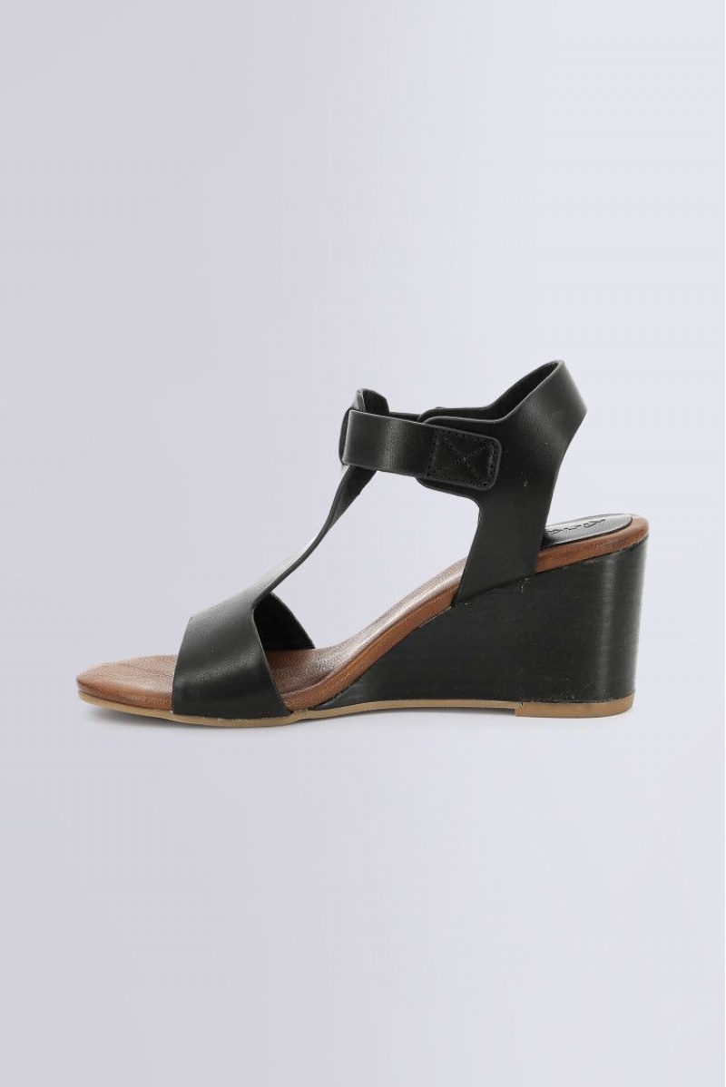 Dámské Sandály Kickers Kick Volage Sandal Læder Černé | 24906-GQXK