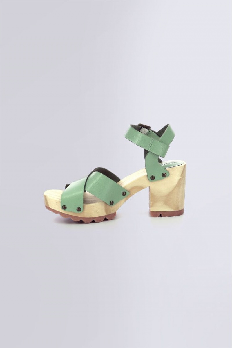 Dámské Sandály Kickers Kick Wise Mint Sandal Læder Zelene | 32510-YEHQ