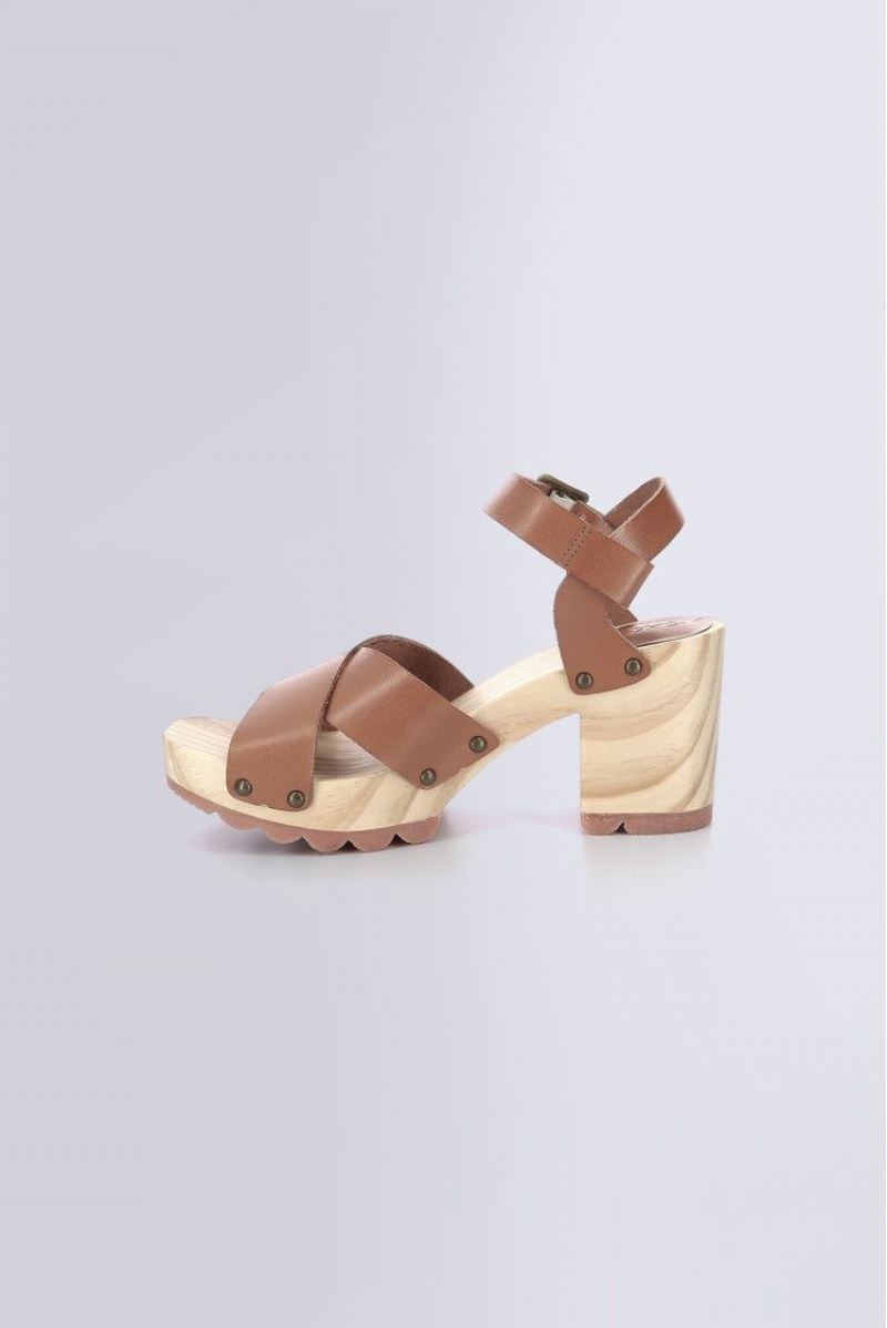 Dámské Sandály Kickers Kick Wise Sandal Læder Camel | 04729-IKPA