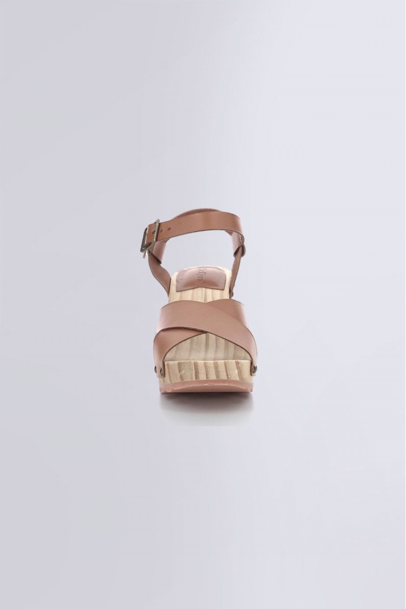 Dámské Sandály Kickers Kick Wise Sandal Læder Camel | 04729-IKPA