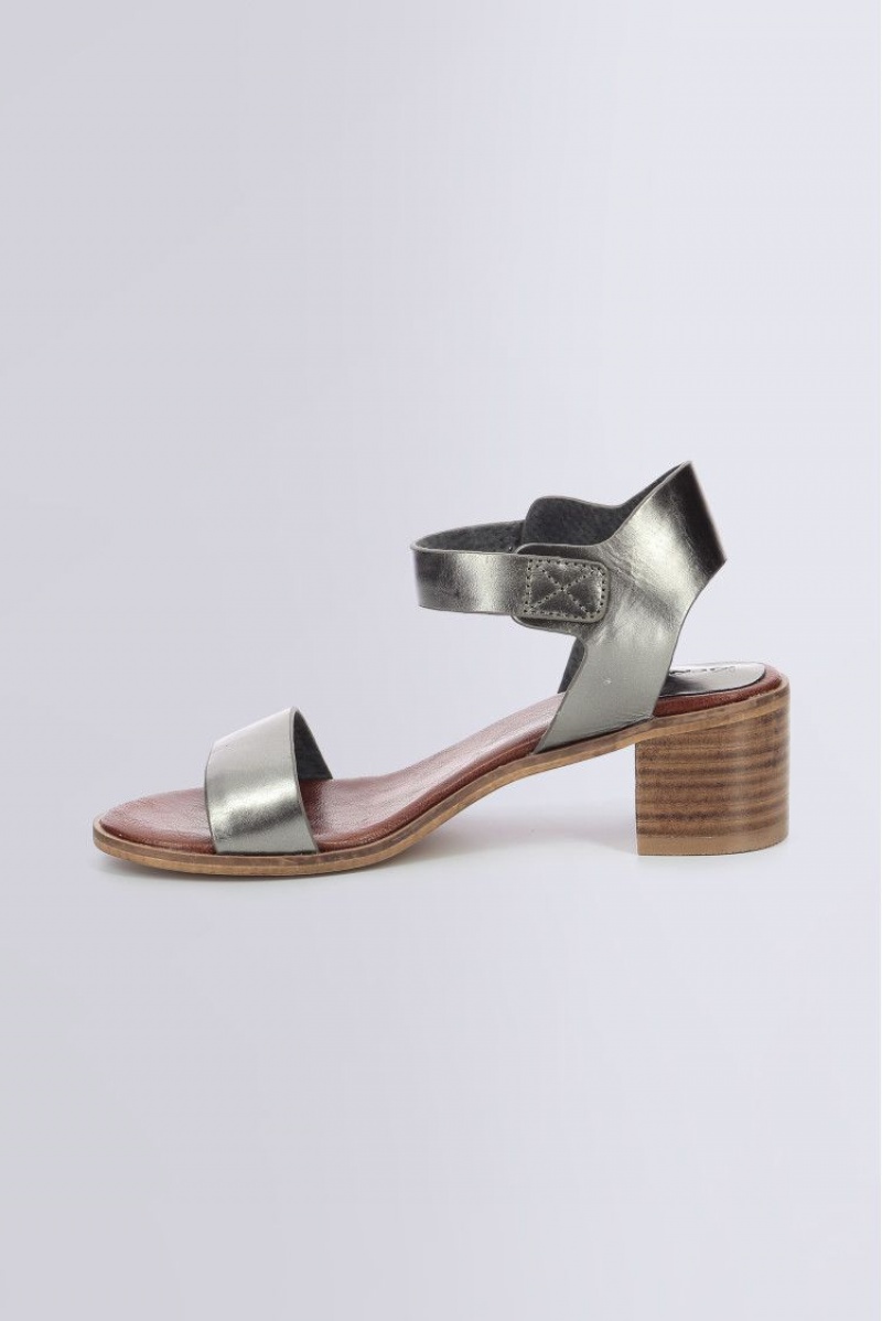 Dámské Sandály Kickers Volou Dark Sandal Læder Stříbrné | 96742-AOUD