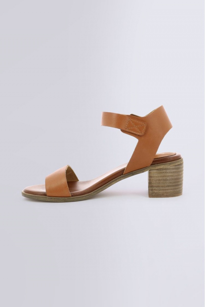 Dámské Sandály Kickers Volou Sandal Læder Camel | 60592-INLP