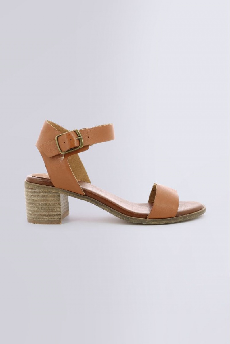 Dámské Sandály Kickers Volou Sandal Læder Camel | 60592-INLP