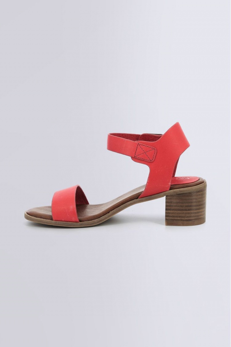 Dámské Sandály Kickers Volou Sandal Læder Červené | 37982-NMES