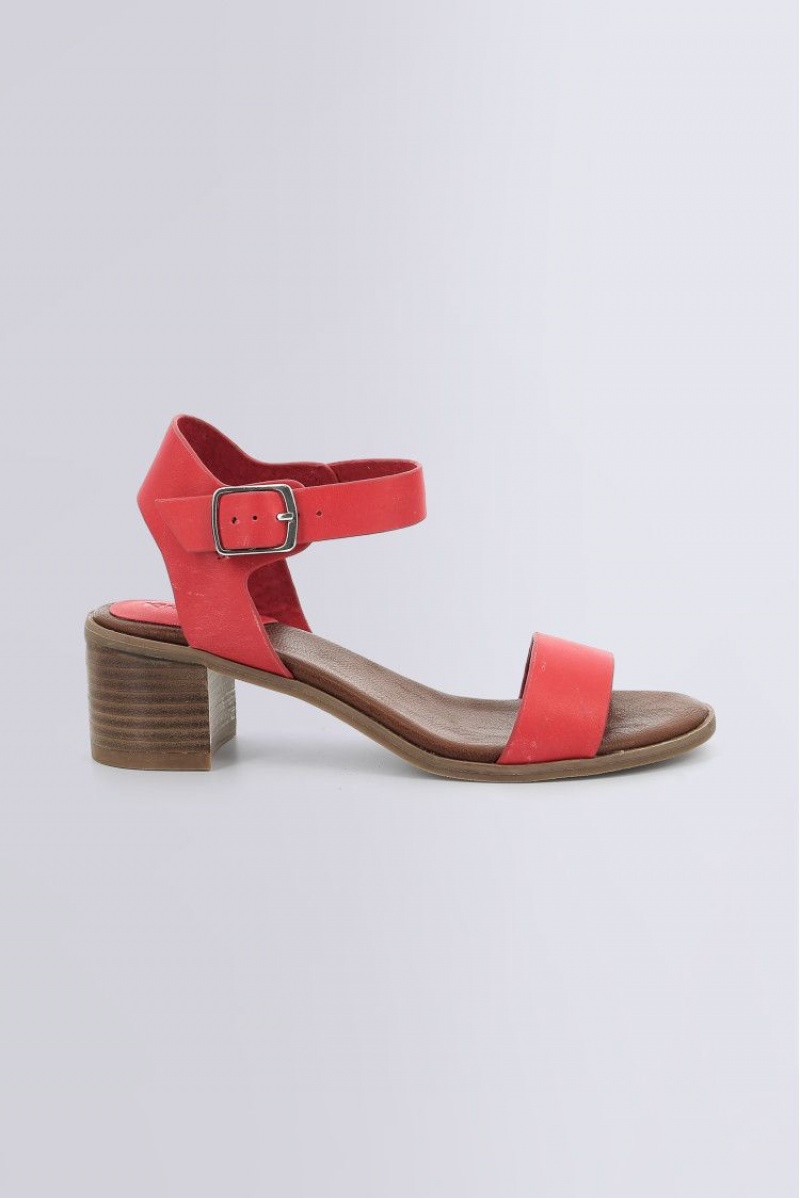 Dámské Sandály Kickers Volou Sandal Læder Červené | 37982-NMES