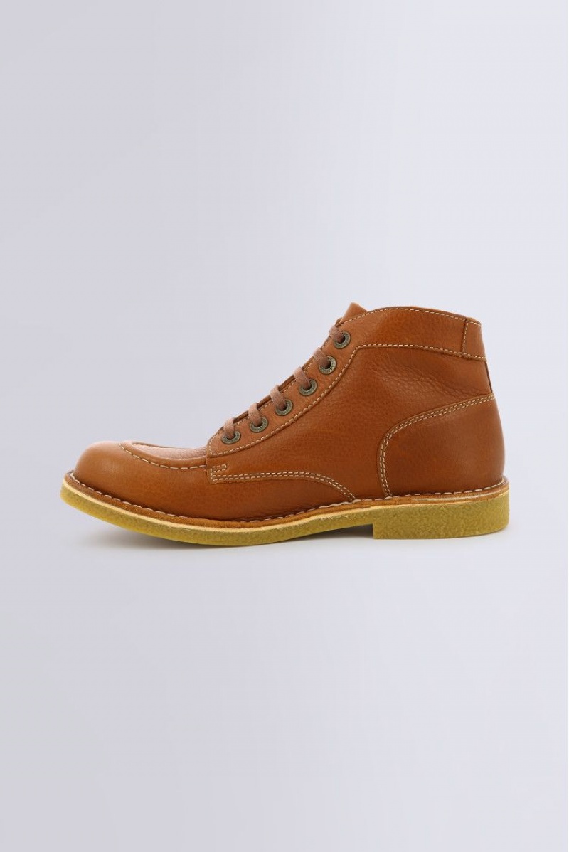 Pánské Boty Kickers Kickstoner Perm Honey Sole Low Boots Læder Camel | 30754-BUJX