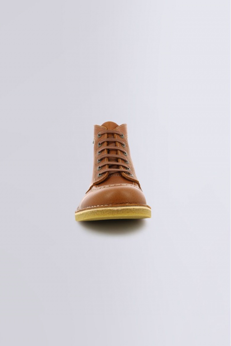 Pánské Boty Kickers Kickstoner Perm Honey Sole Low Boots Læder Camel | 30754-BUJX