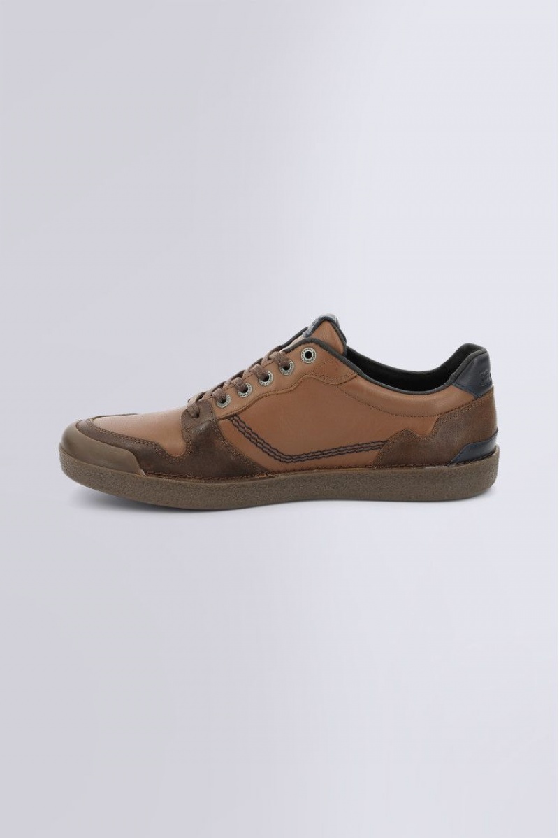 Pánské Tenisky Kickers Kick Trigolo Cognac Sneakers Bas Læder Camel | 16097-PLFX