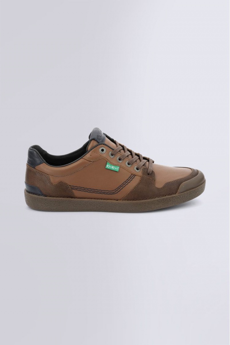 Pánské Tenisky Kickers Kick Trigolo Cognac Sneakers Bas Læder Camel | 16097-PLFX